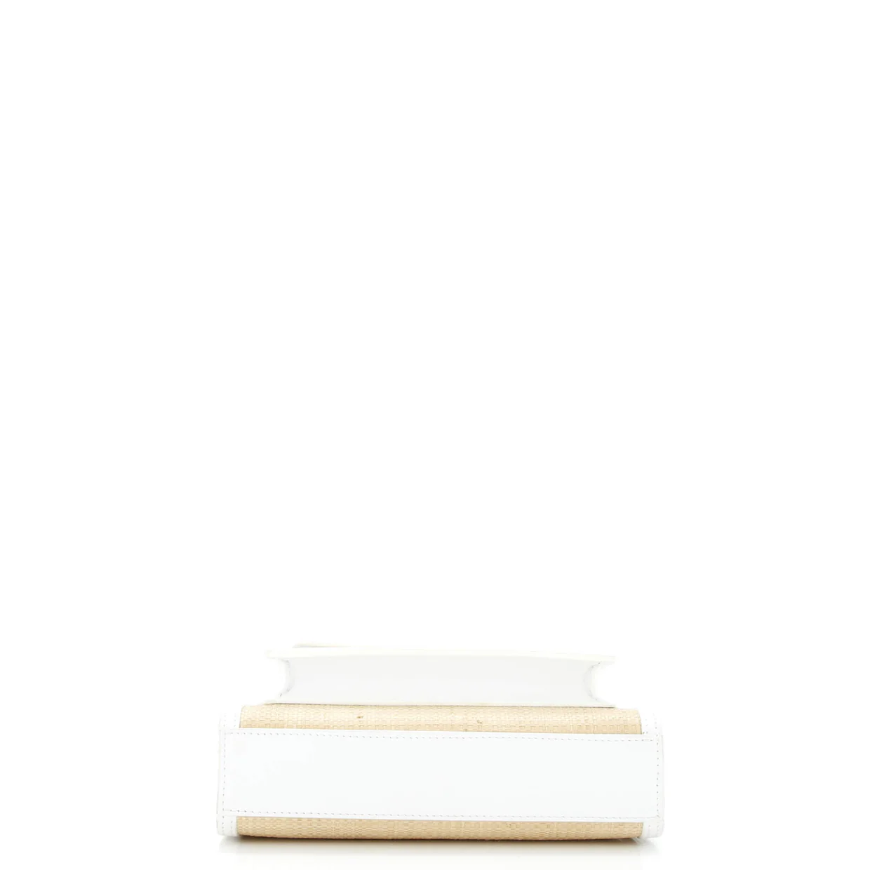 Logo Pocket Tote Raffia with Leather Mini - Deep Luxury