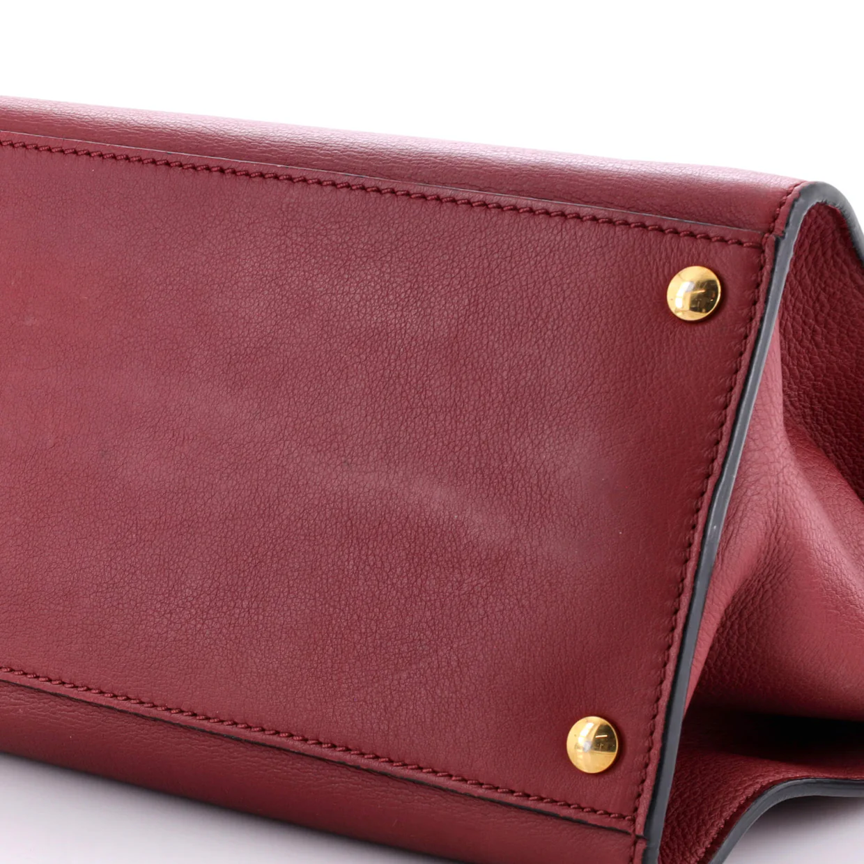 Crest Grommet Tote Embossed Leather Large - Deep Luxury