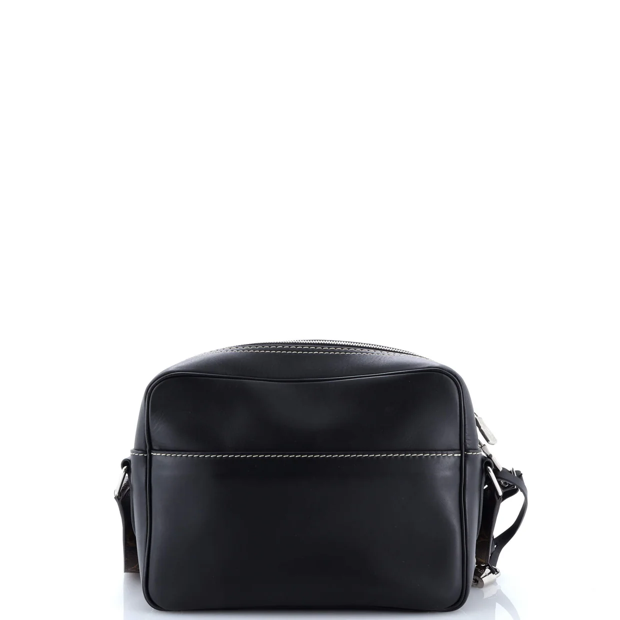 Nil Messenger Bag Leather with Monogram Canvas PM - Deep Luxury