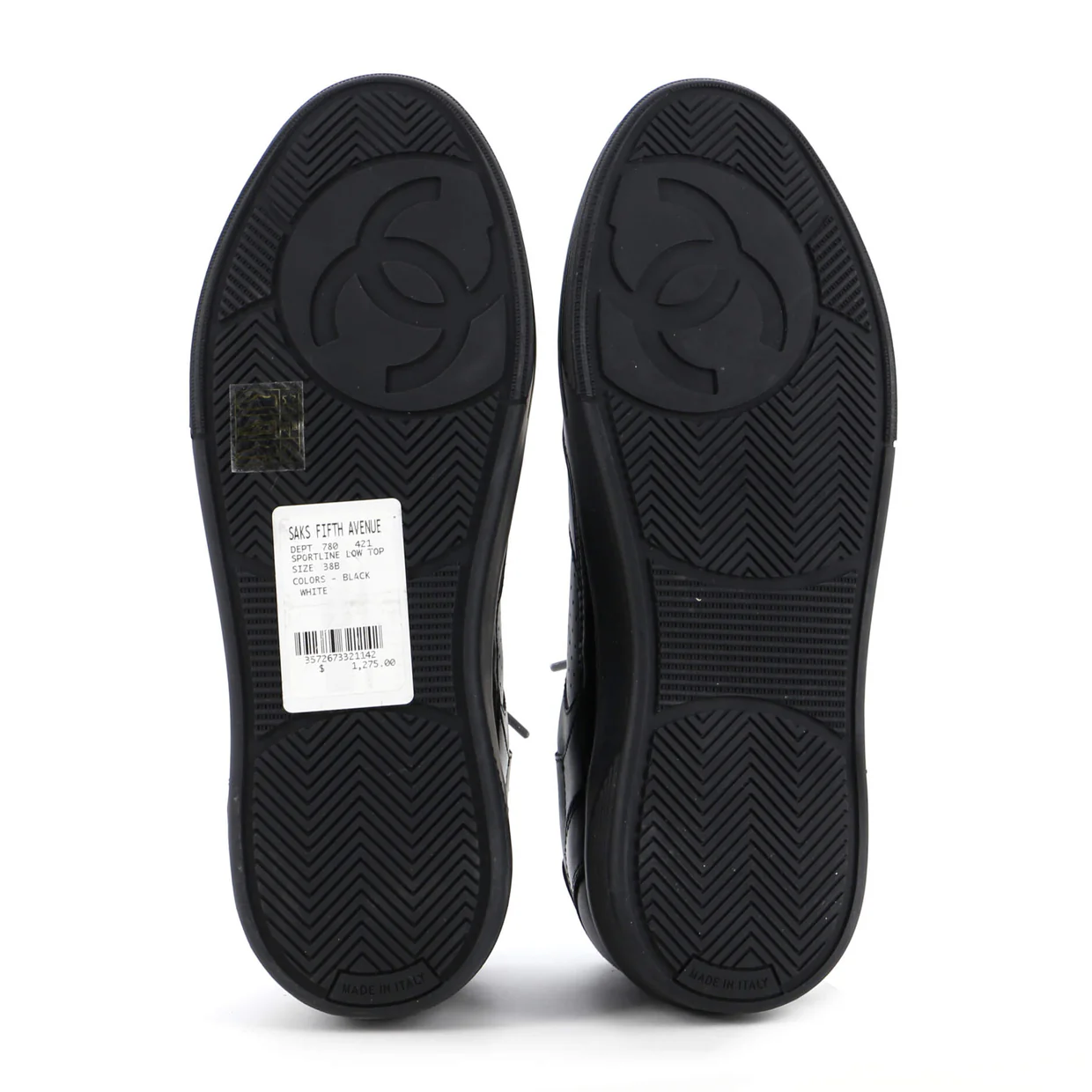 Women's CC Low-Top Sneakers Perforated Leather - Deep Luxury