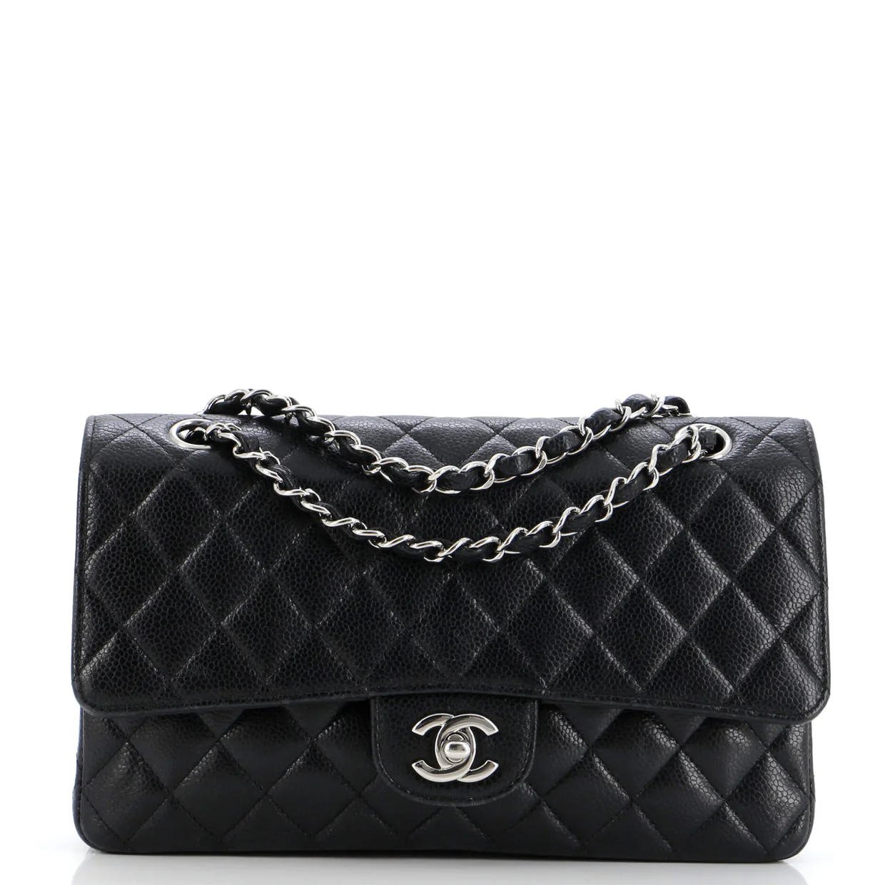 Classic Double Flap Bag Quilted Caviar Medium - Deep Luxury