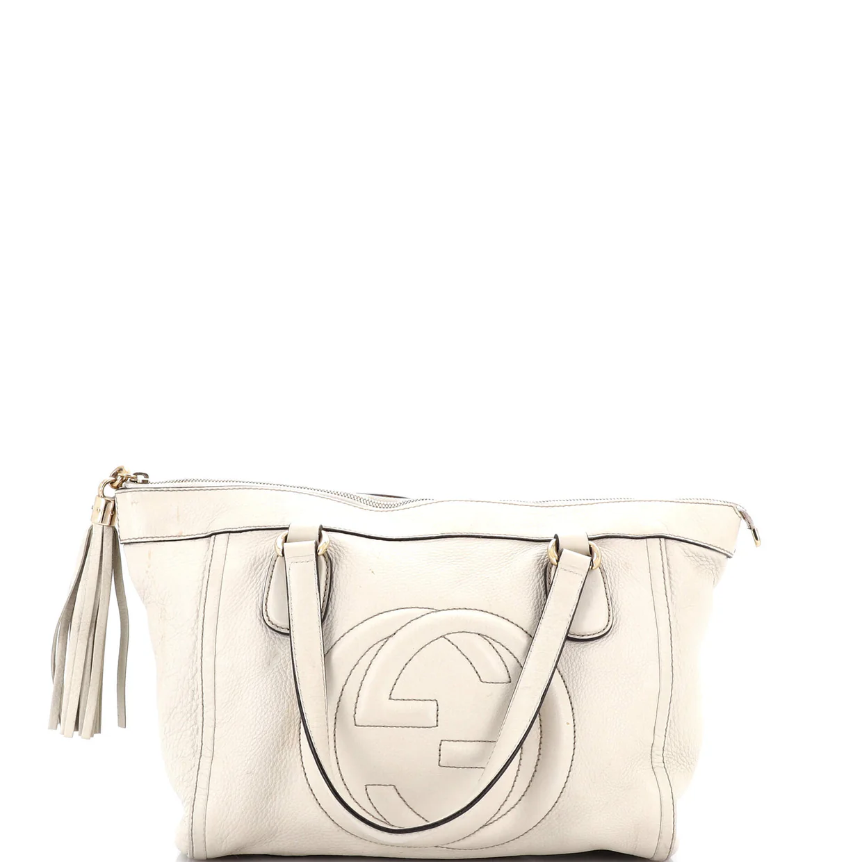 Soho Zip Tote Leather Small - Deep Luxury