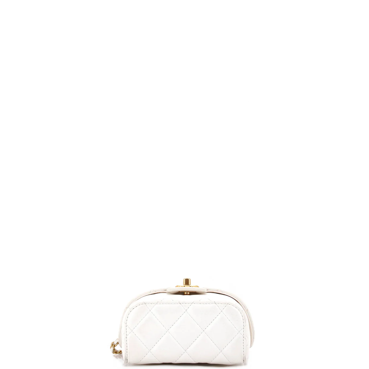 CC Top Handle Flap Vanity Case Quilted Lambskin Small - Deep Luxury