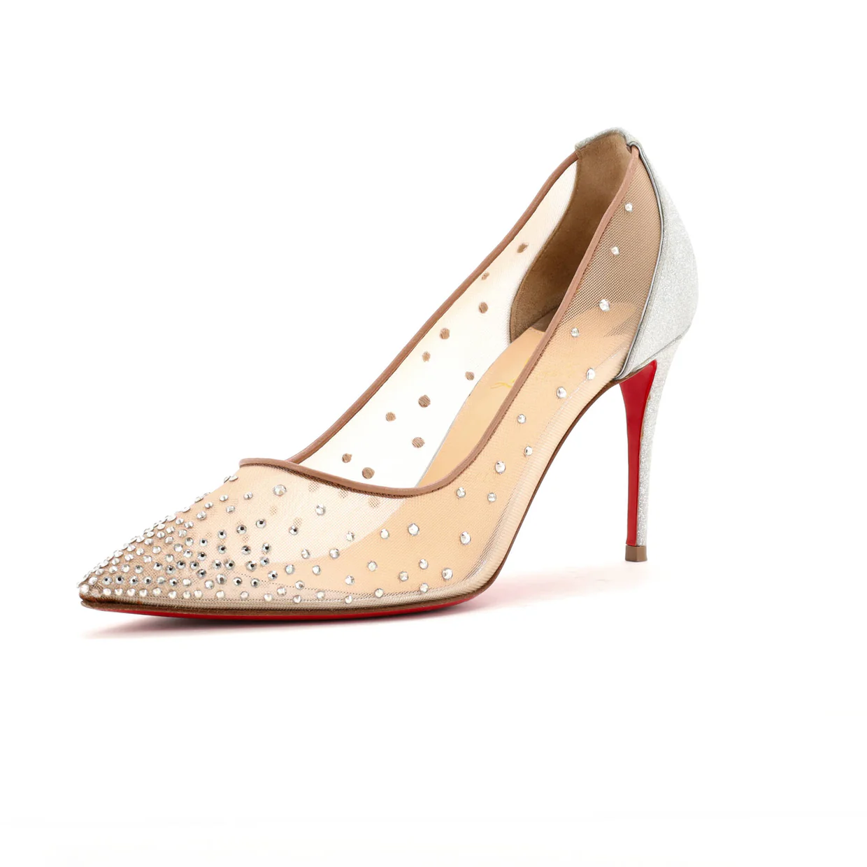 Women's Follies Strass Pumps Crystal Embellished Mesh 100 - Deep Luxury