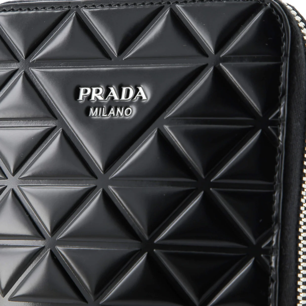 Symbole Phone Holder Crossbody Bag Embossed Leather - Deep Luxury