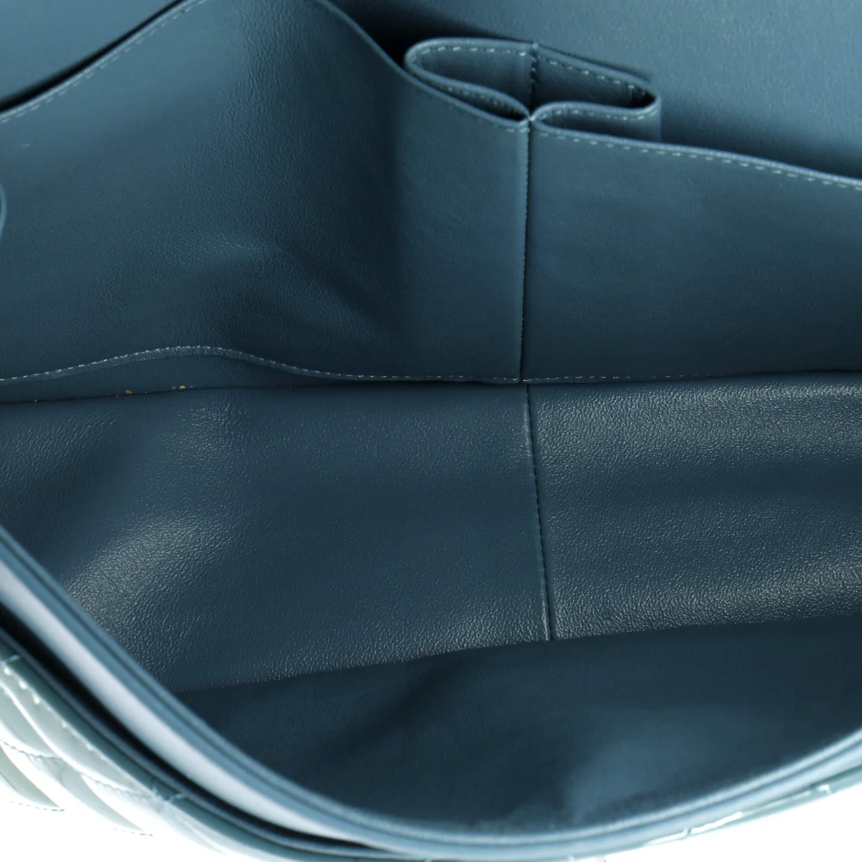 Classic Double Flap Bag Quilted Patent Jumbo - Deep Luxury