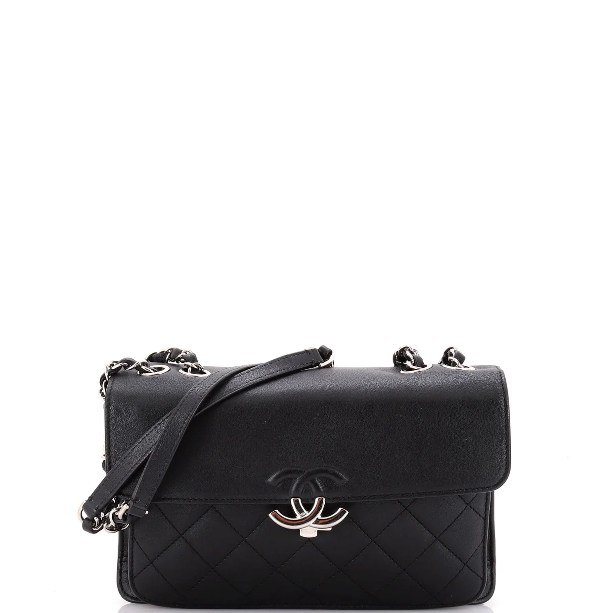 CC Box Flap Bag Quilted Calfskin Small - Deep Luxury