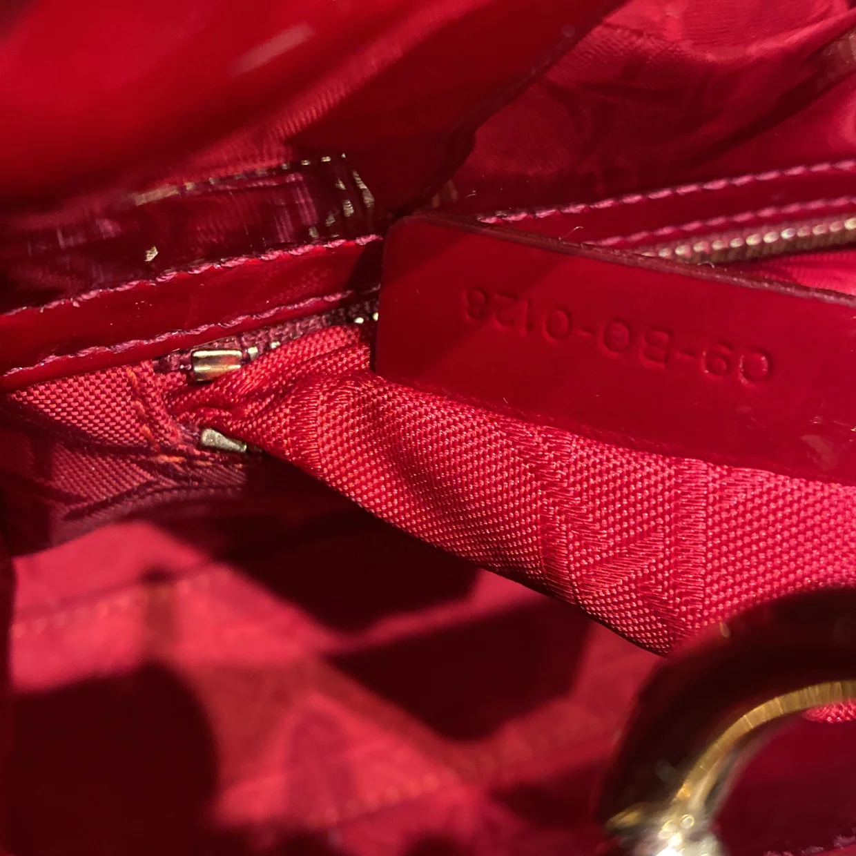 Lady Dior Chain Bag Cannage Quilt Patent Mini - Deep Luxury