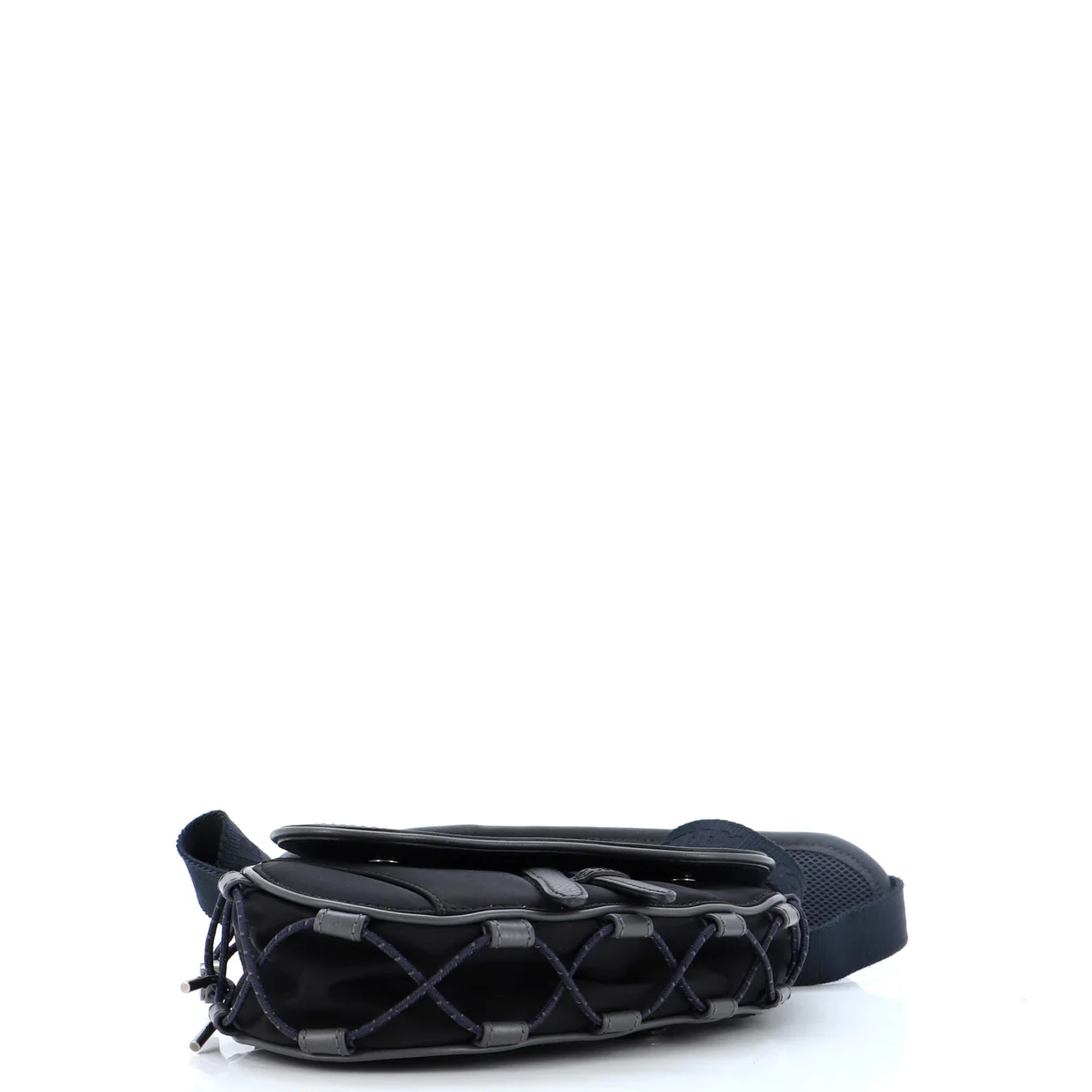 x Sacai Saddle Crossbody Bag Technical Fabric and Leather Mini - Deep Luxury
