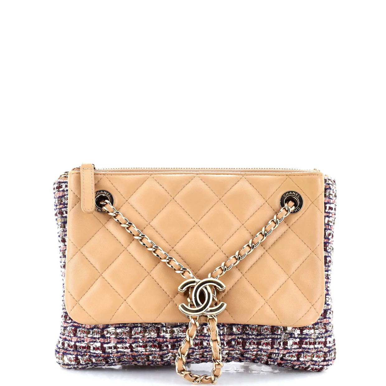 Double Case with Strap Tweed and Quilted Lambskin - Deep Luxury