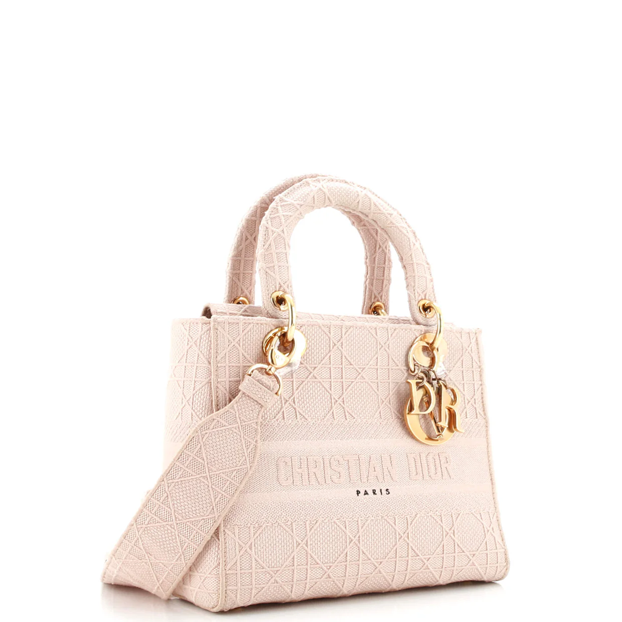 Lady D-Lite Bag Cannage Embroidered Canvas Medium - Deep Luxury
