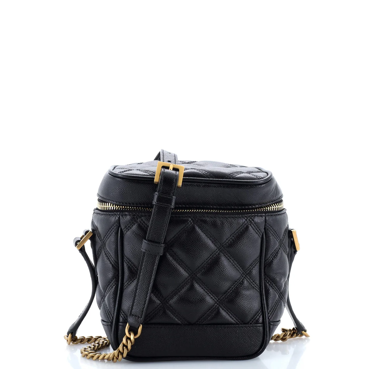 80's Vanity Bag Quilted Leather - Deep Luxury