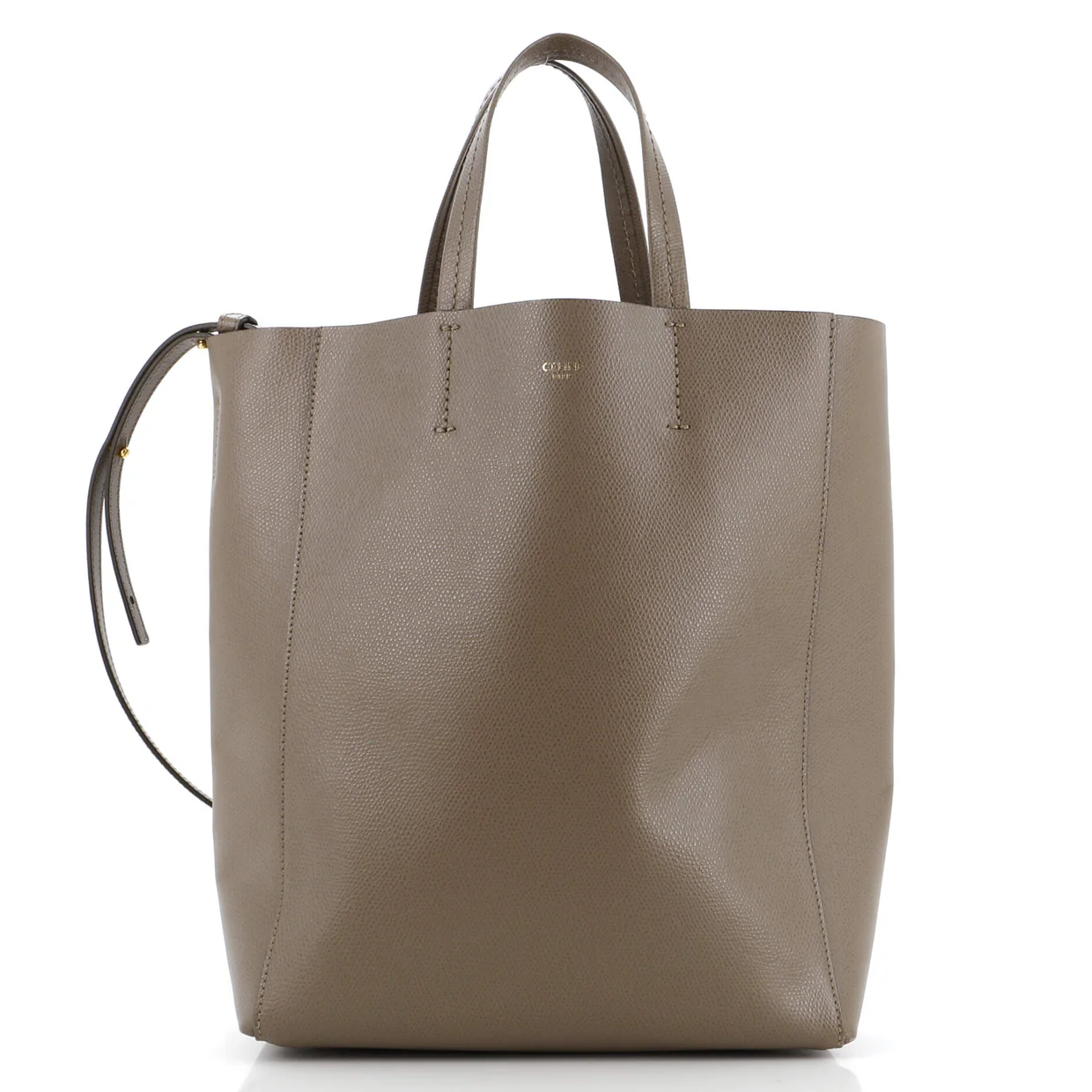 Vertical Cabas Tote Grained Calfskin Small - Deep Luxury