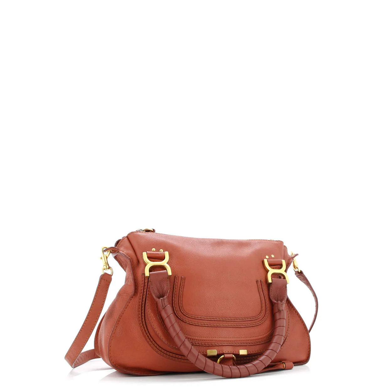 Marcie Satchel Leather Medium - Deep Luxury
