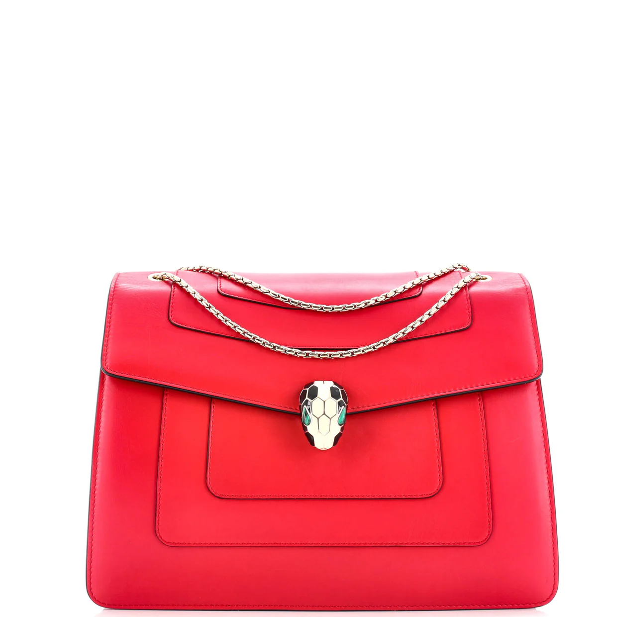 Serpenti Forever Square Shoulder Bag Leather Medium - Deep Luxury