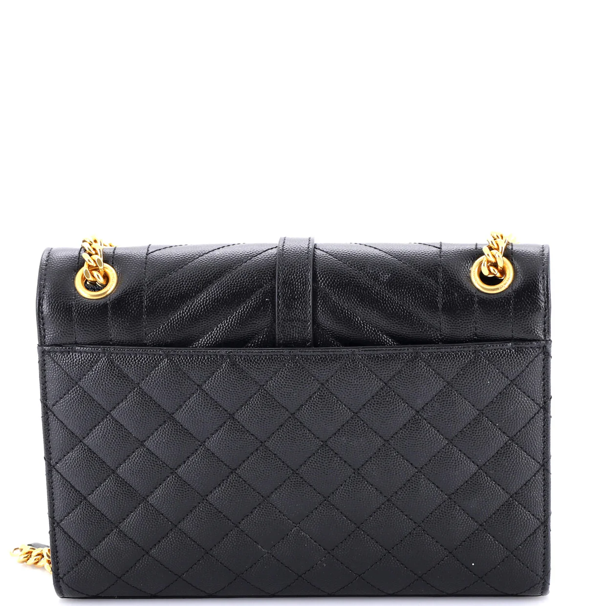 Classic Monogram Envelope Satchel Mixed Matelasse Leather Medium - Deep Luxury