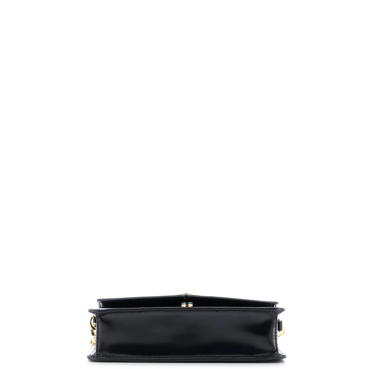 Triangle Logo Envelope Chain Crossbody Bag Leather - Deep Luxury