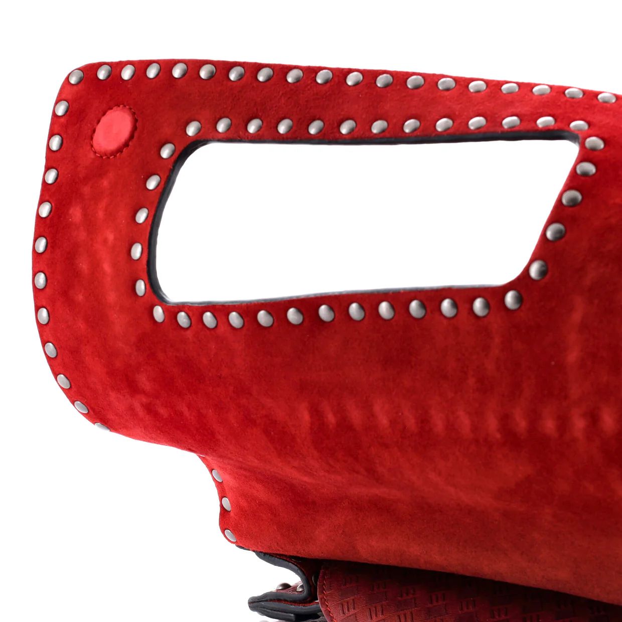 J'Adior Flap Bag Studded Embossed Leather Medium - Deep Luxury