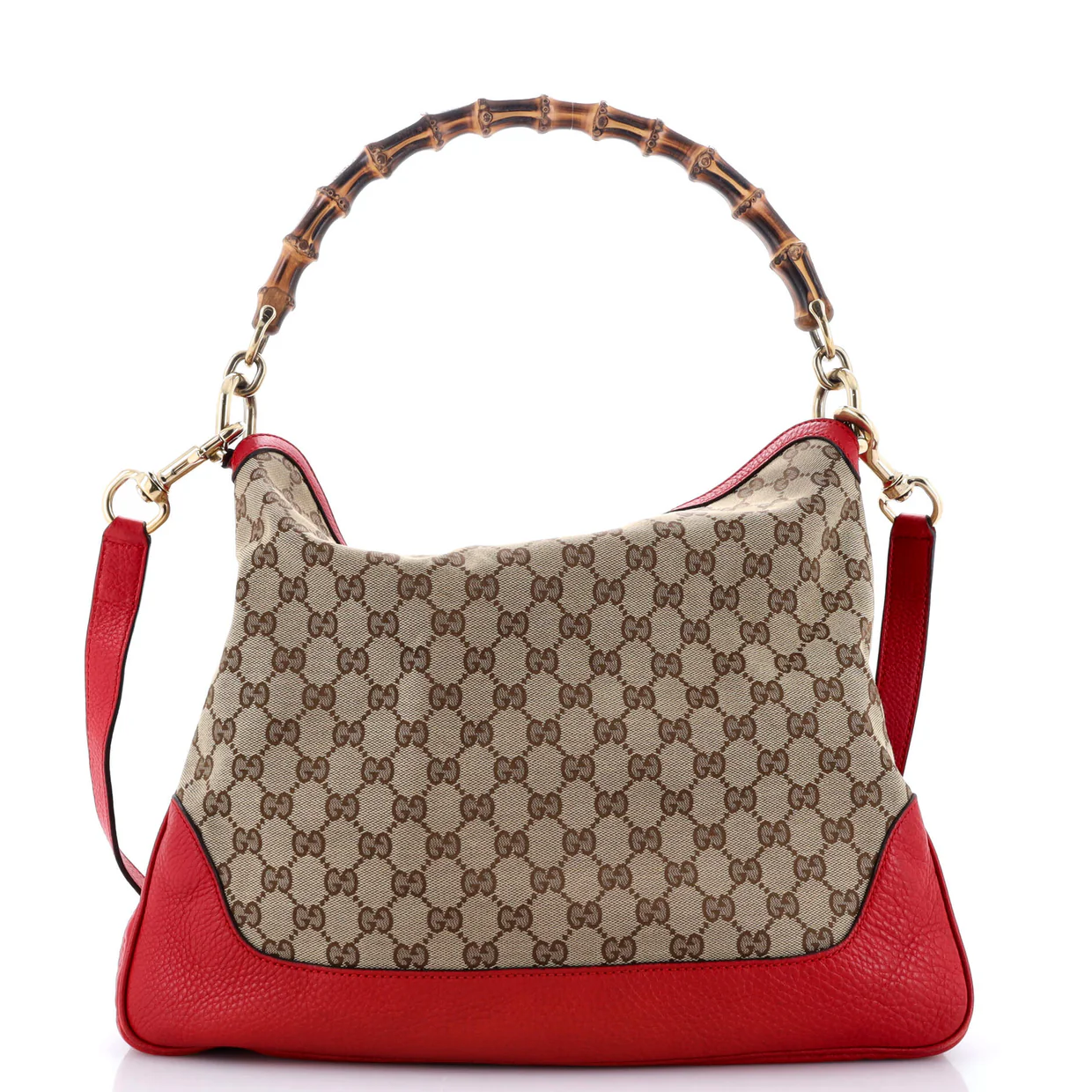 Diana Bamboo Shoulder Bag GG Canvas Medium - Deep Luxury