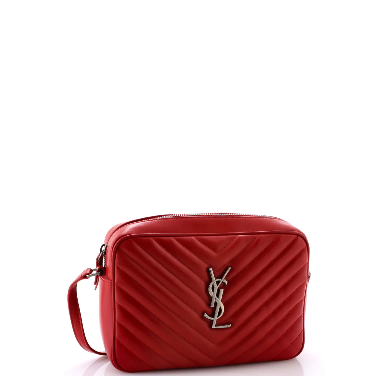 Lou Camera Bag Matelasse Chevron Leather Small - Deep Luxury