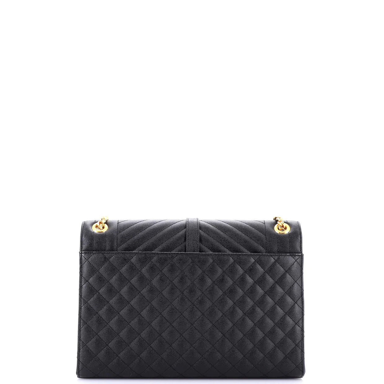 Classic Monogram Envelope Satchel Mixed Matelasse Leather Large - Deep Luxury