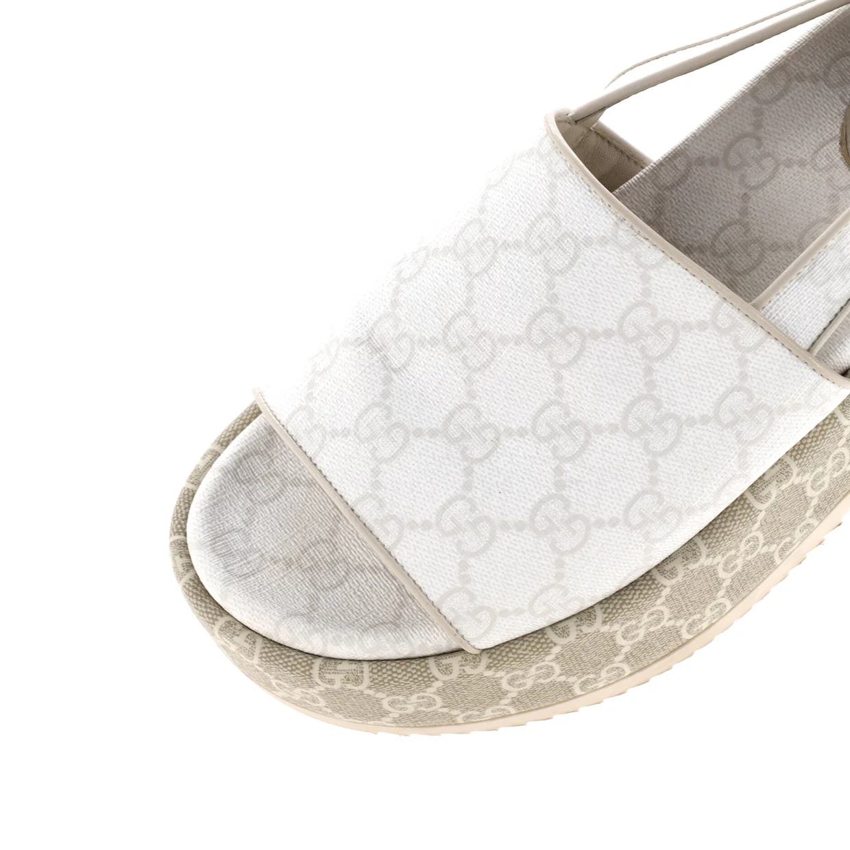 Women's Angelina Platform Slingback Sandals GG Coated Canvas - Deep Luxury