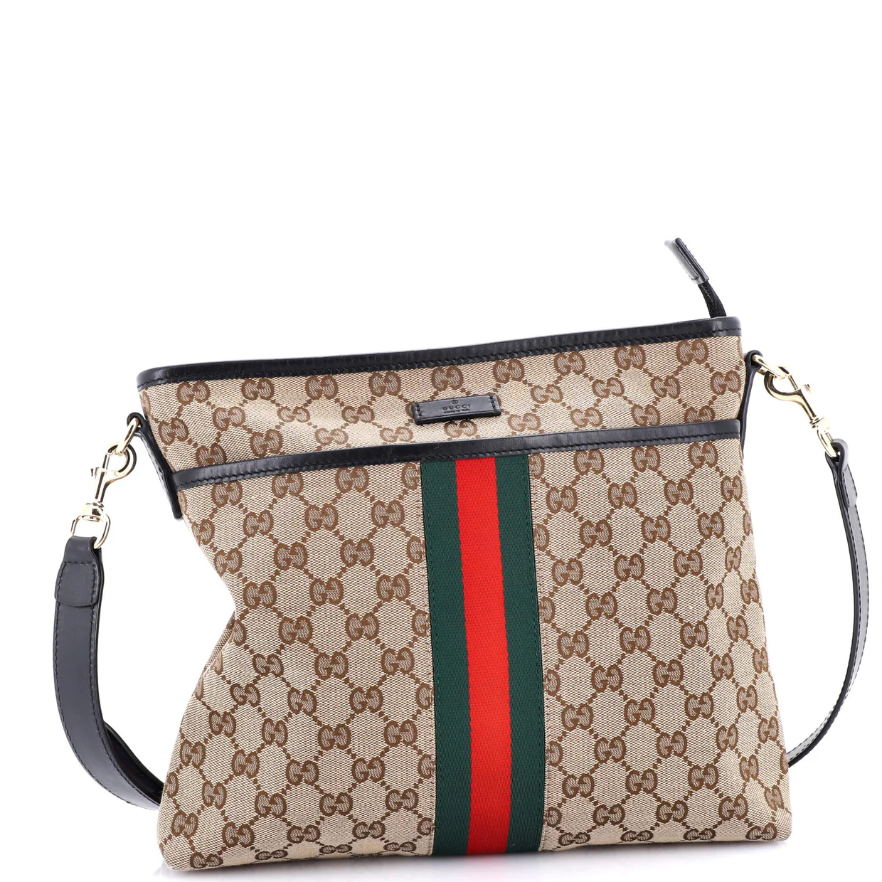 Front Pocket Web Messenger GG Canvas Small - Deep Luxury