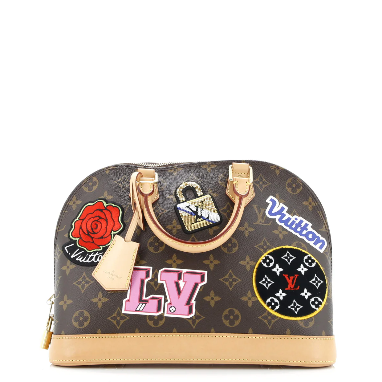 Alma Handbag Limited Edition Patches Monogram Canvas PM - Deep Luxury