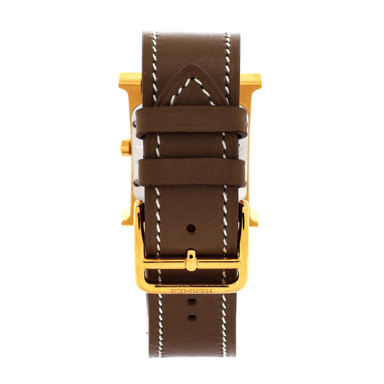 Heure H Quartz Watch Plated Metal and Leather 26 - Deep Luxury