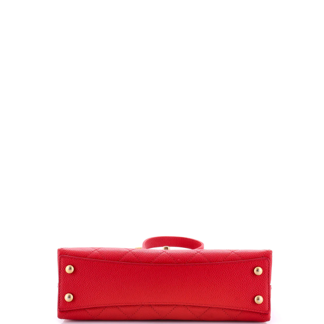 Chic Affinity Top Handle Bag Stitched Caviar Small - Deep Luxury