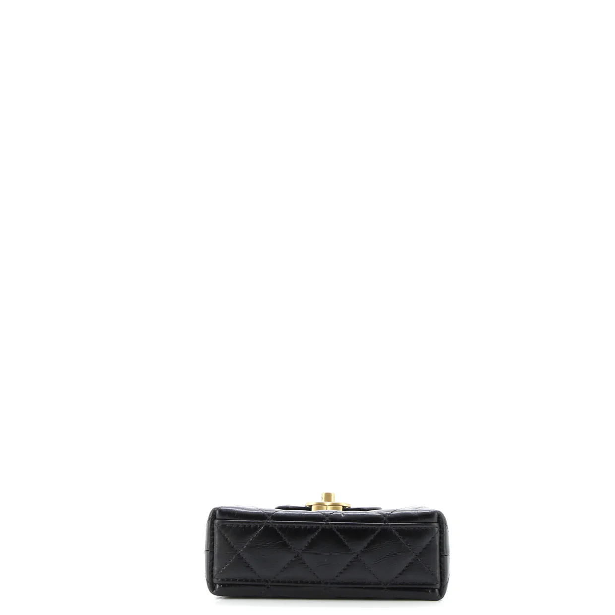 Kelly Top Handle Shopping Bag Quilted Shiny Aged Calfskin Nano - Deep Luxury