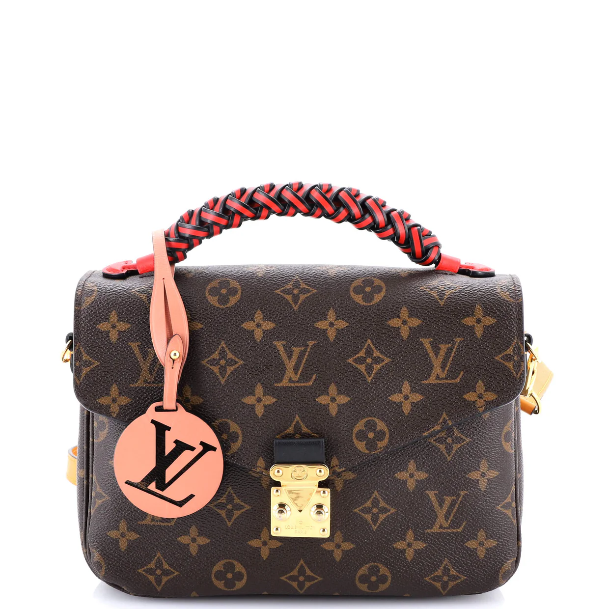 Braided Handle Pochette Metis Monogram Canvas with Leather - Deep Luxury