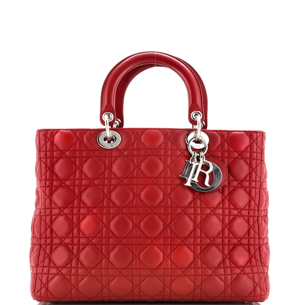 Lady Dior Bag Cannage Quilt Lambskin Large - Deep Luxury