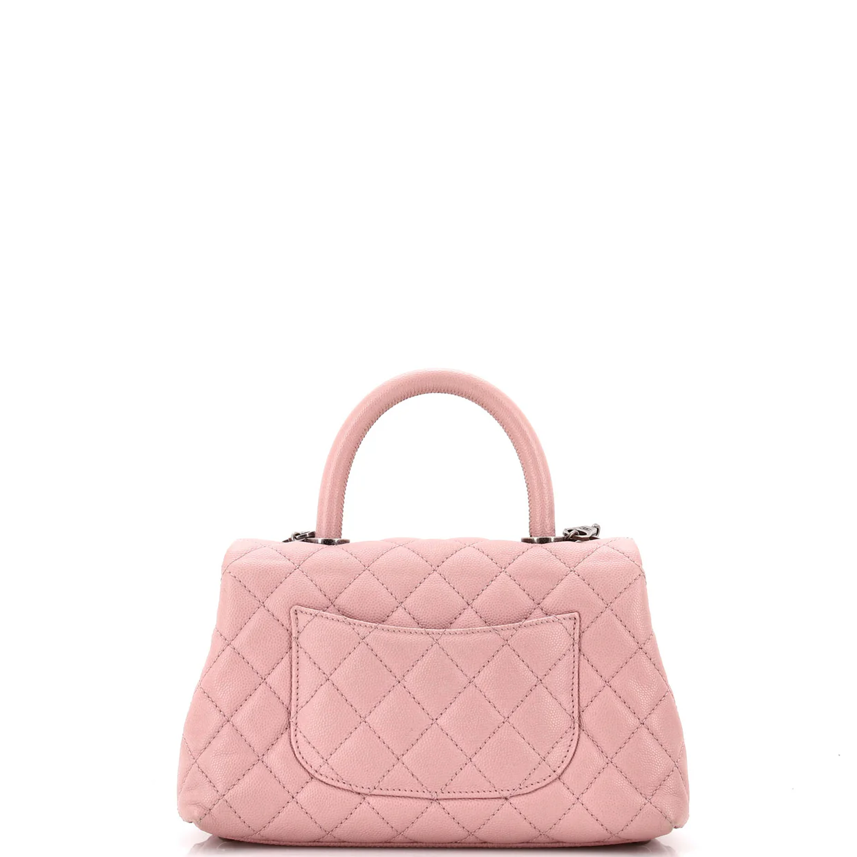 Coco Top Handle Bag Quilted Caviar Mini - Deep Luxury