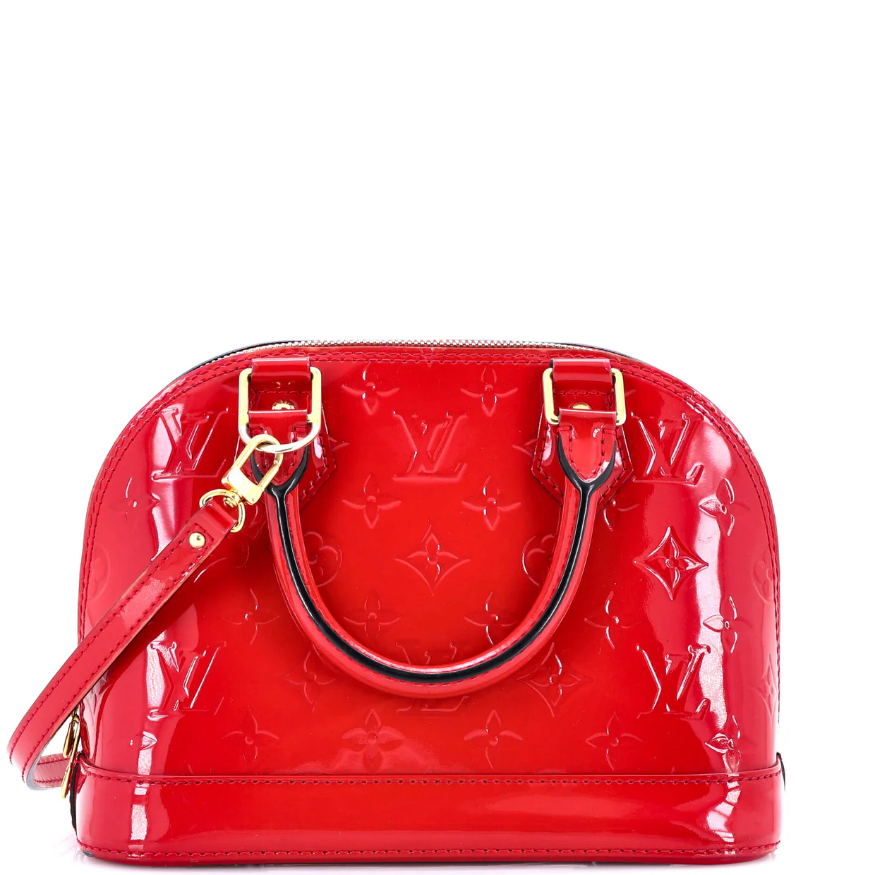 Alma Handbag Monogram Vernis BB - Deep Luxury