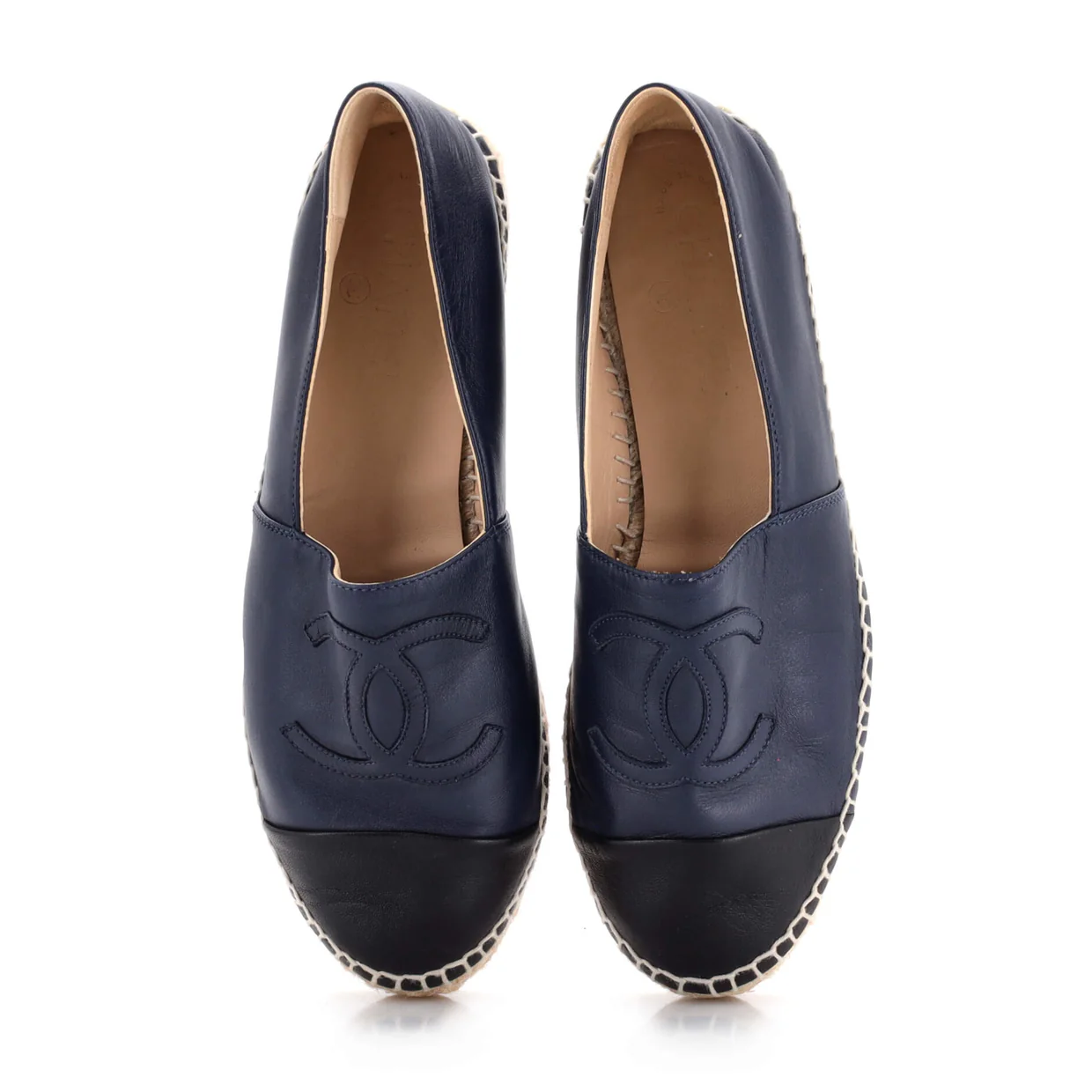 Women's CC Cap Toe Espadrilles Leather - Deep Luxury