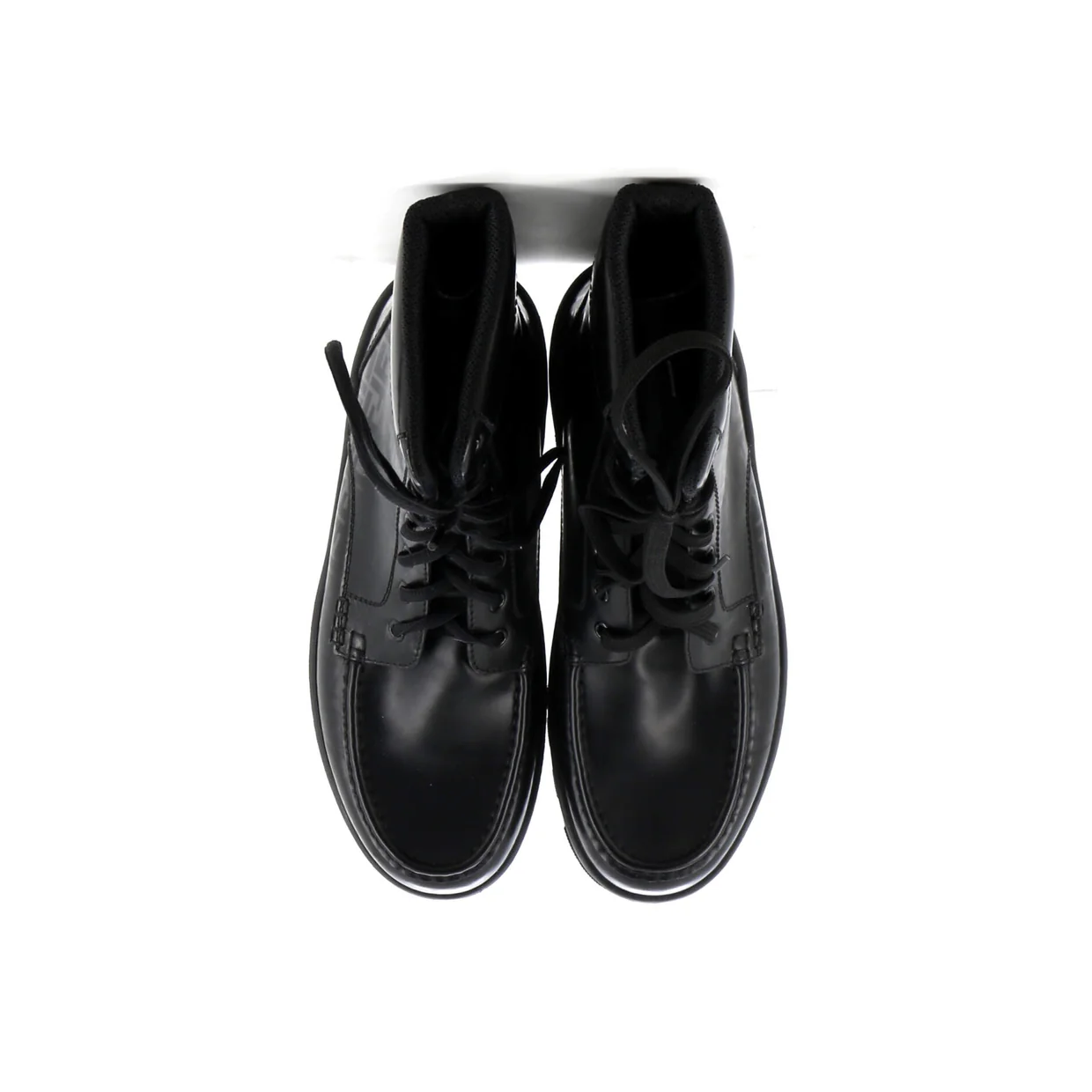 Men's Faded FF Lace Up Ankle Boots Leather - Deep Luxury