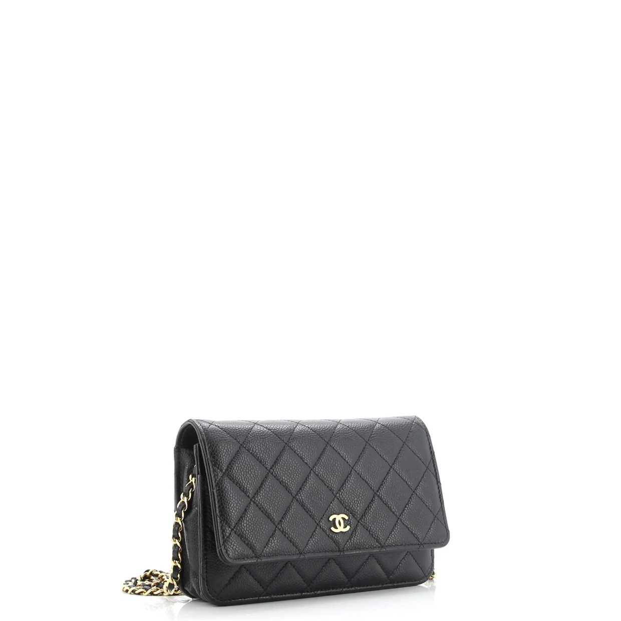 Wallet on Chain Quilted Caviar - Deep Luxury