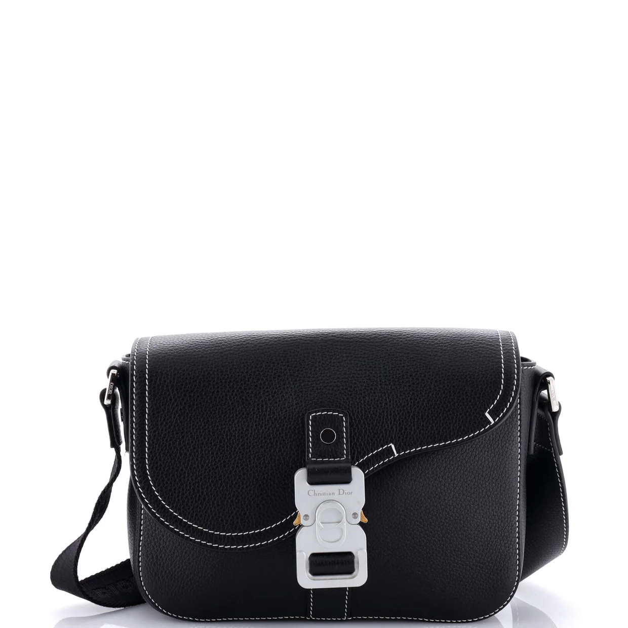 Saddle Buckle Flap Messenger Bag Leather Mini - Deep Luxury