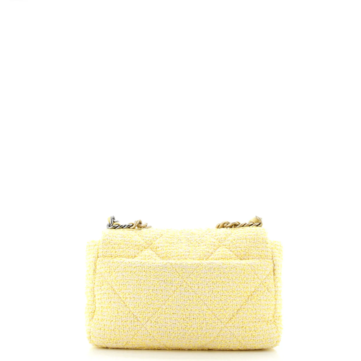 19 Flap Bag Quilted Tweed Medium - Deep Luxury