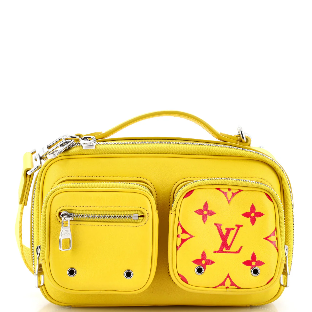 Utility Crossbody Bag Calfskin with Embossed Monogram Detail - Deep Luxury