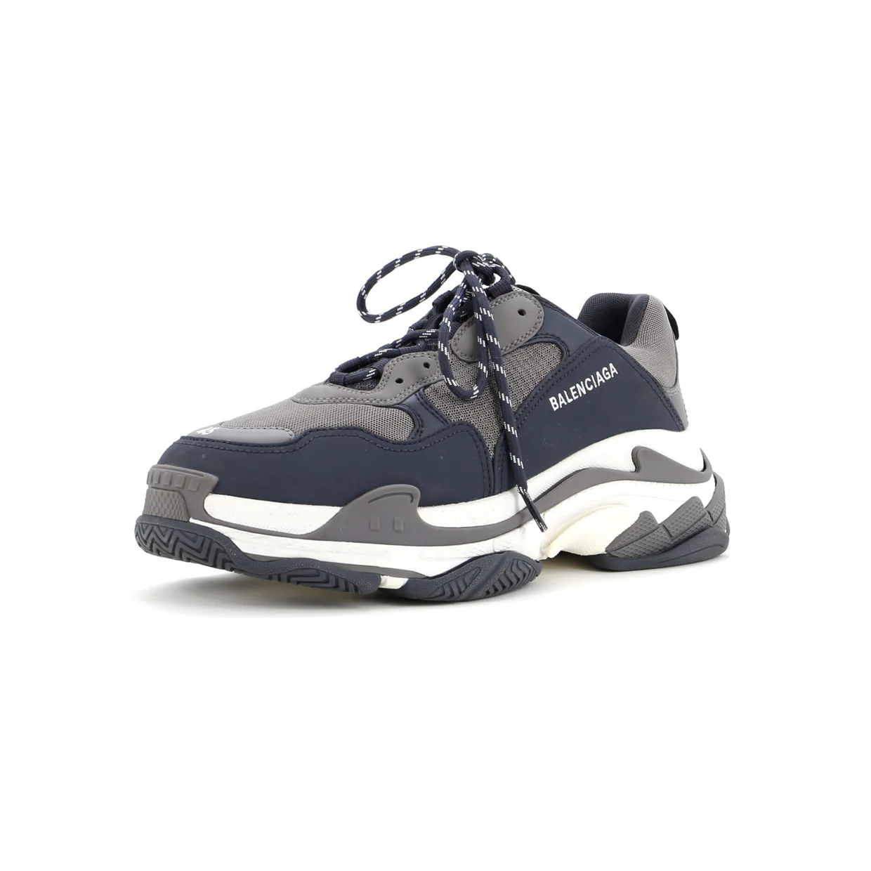 Men's Triple S Sneakers Fabric and Mesh with Faux Leather - Deep Luxury