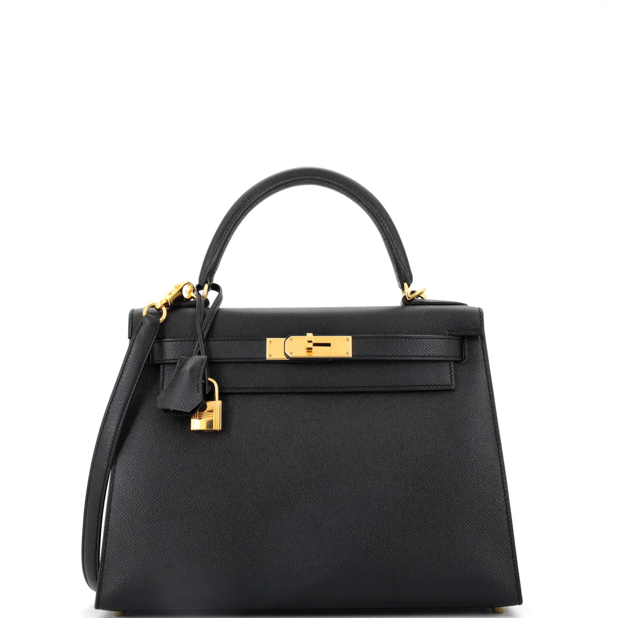 Kelly Handbag Noir Epsom with Gold Hardware 28 - Deep Luxury