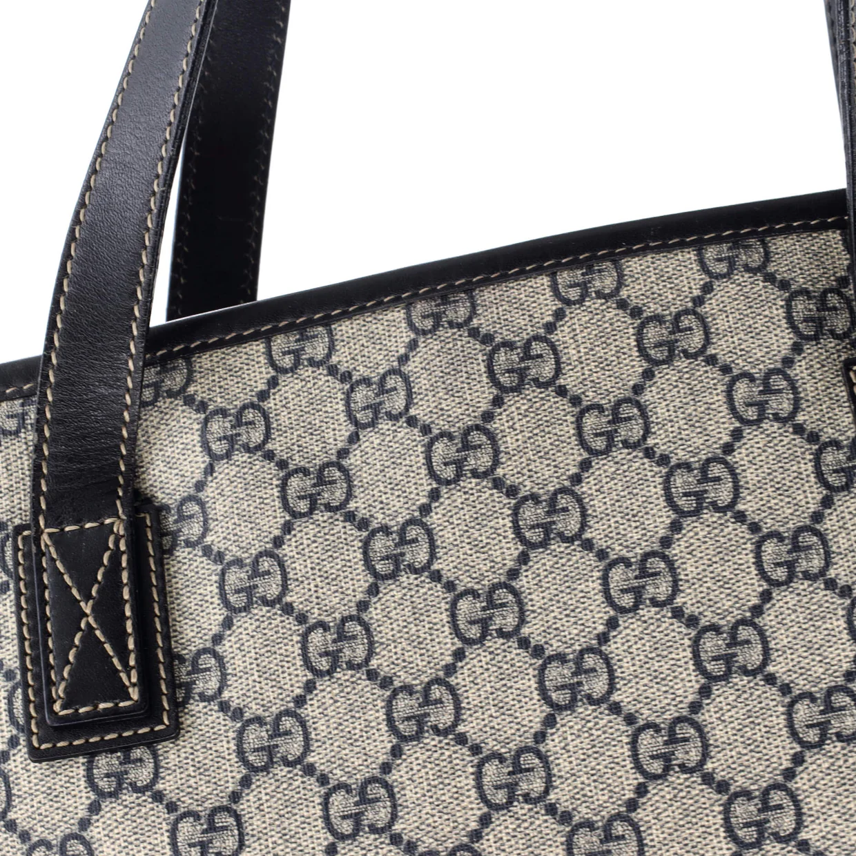 Plus Tote GG Coated Canvas with Leather Large - Deep Luxury