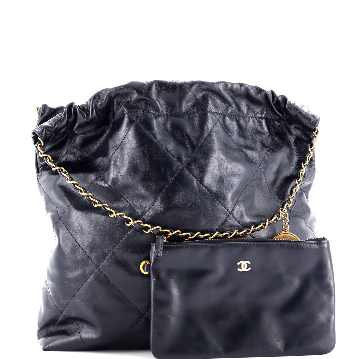 22 Chain Hobo Quilted Calfskin Medium - Deep Luxury