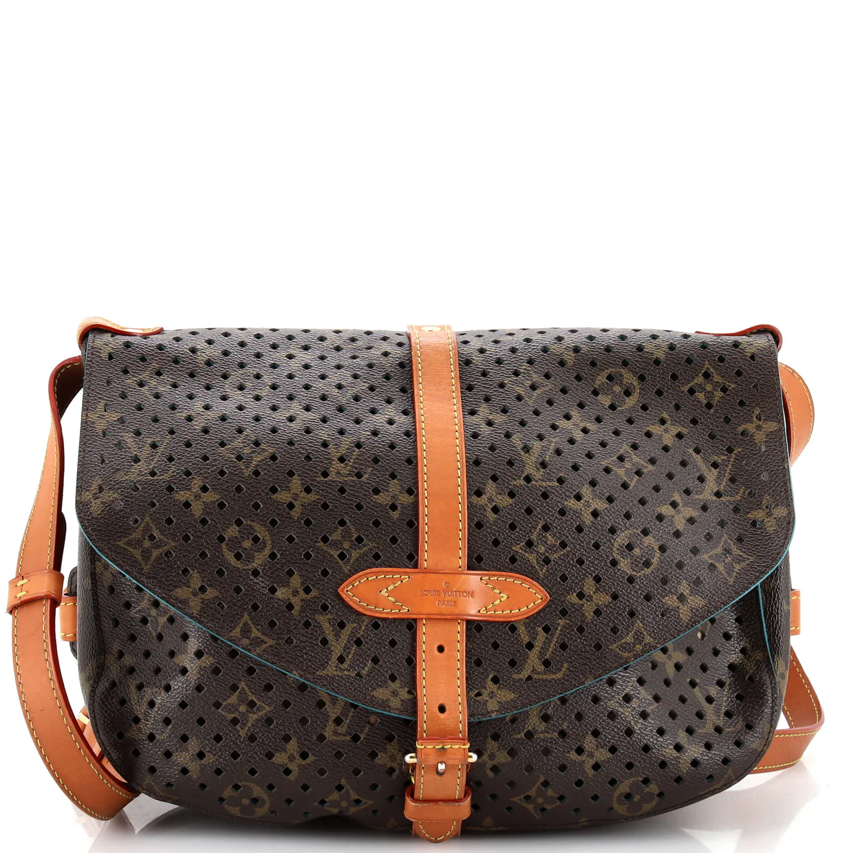 Flore Saumur Handbag Perforated Monogram Canvas - Deep Luxury