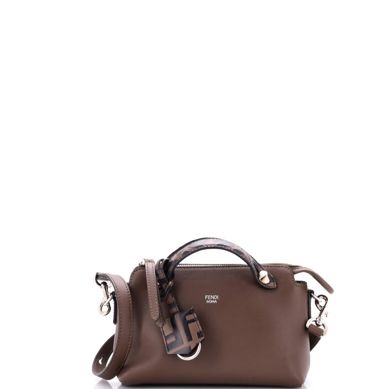 By The Way Satchel Leather with Zucca Embossed Detail Mini - Deep Luxury