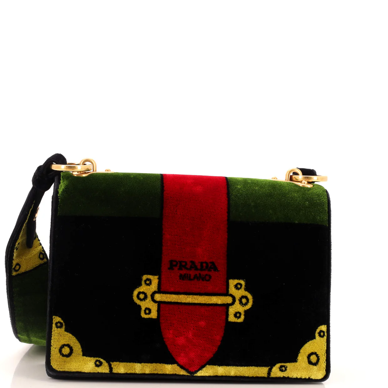 Cahier Crossbody Bag Printed Velvet Small - Deep Luxury