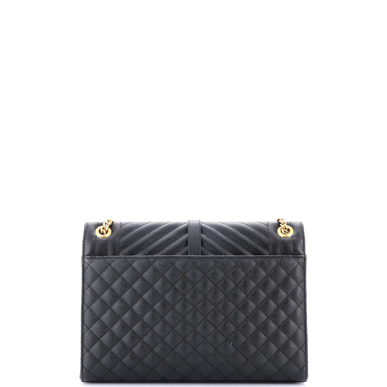 Classic Monogram Envelope Satchel Mixed Matelasse Leather Large - Deep Luxury