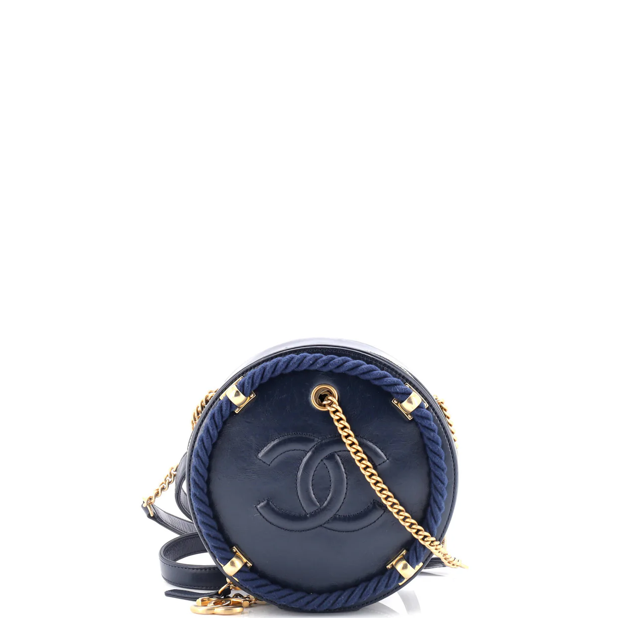 En Vogue Round Bag Crumpled Calfskin Small - Deep Luxury